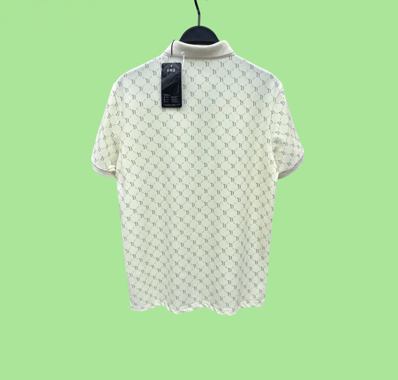 Trendy Brand New Summer Soft Comfortable Casual Turn-down Collar Short Sleeve Business Old Flower FitPOLOShirt Men's Short Sleev