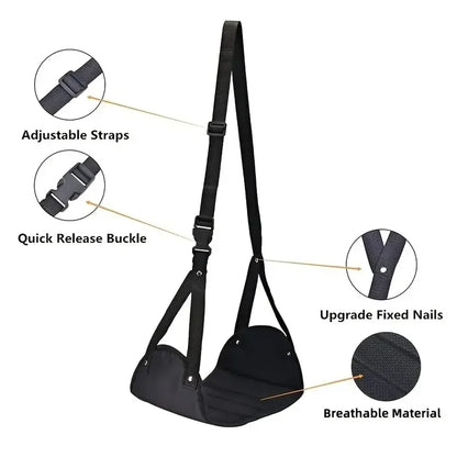Portable Foot Mat - Adjustable Strap Office Resting Foot Mat Foot Hammock Foot Mat Lazy Man Magic Travel Magic Travel Airplane