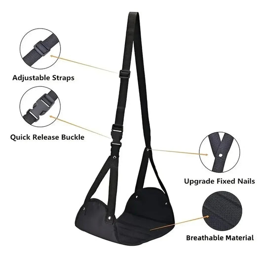 Portable Foot Mat - Adjustable Strap Office Resting Foot Mat Foot Hammock Foot Mat Lazy Man Magic Travel Magic Travel Airplane